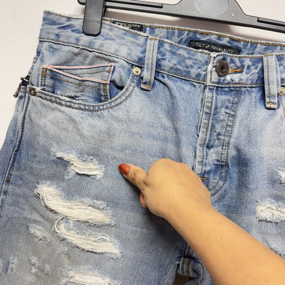 Cult Of Individuality Rebel Straight Men's W34 L34 Japanese Selvedge Denim Jeans - Picture 15 of 16